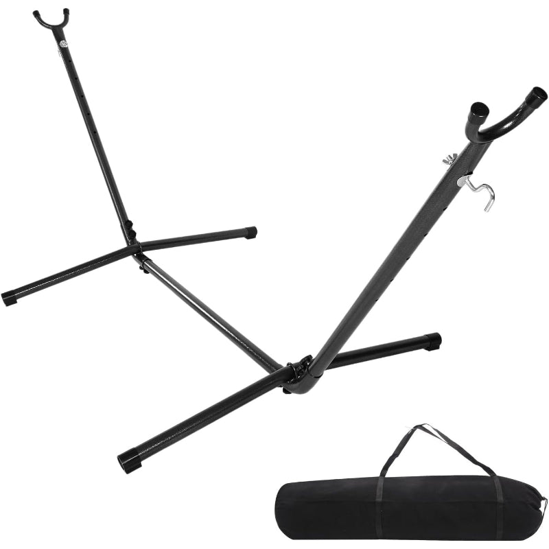 Black Adjustable Steel Hammock Stand, 9 FT, 450 LBS
