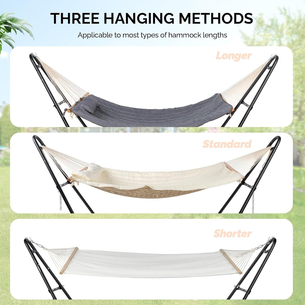 Black Heavy‑Duty Hammock Stand, 550 LBS