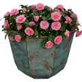 Shaina 15" Resin Planter, Patina Copper