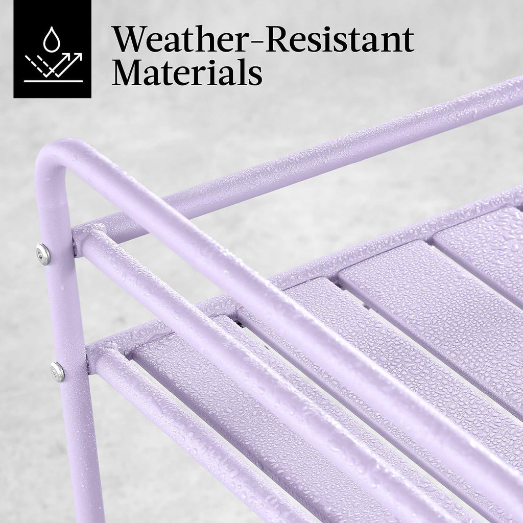 Products 2‑Tier Rolling Bar Cart, Lavender