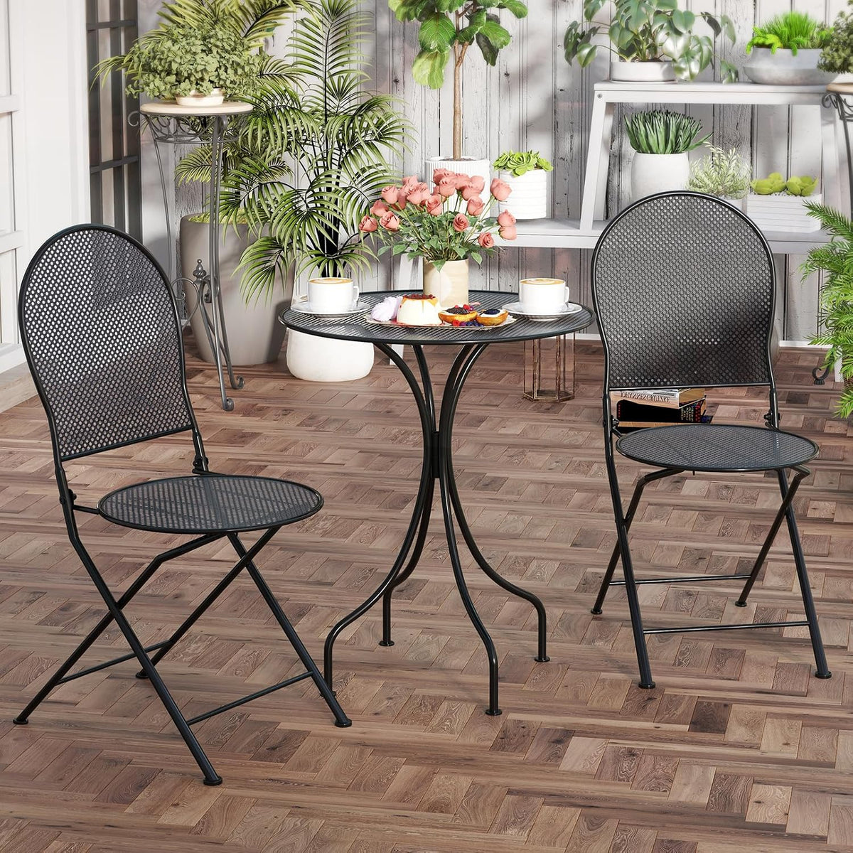 3‑Piece Metal Folding Bistro Set