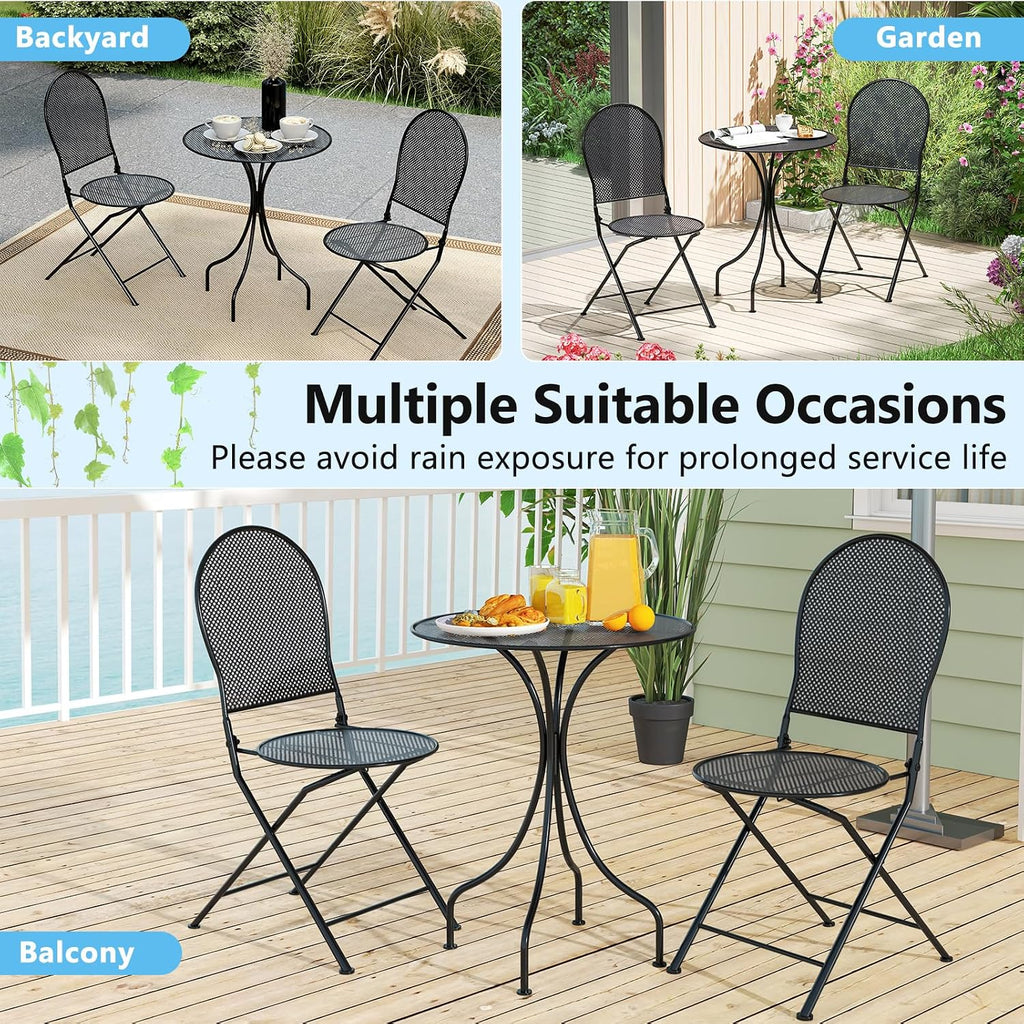 3‑Piece Metal Folding Bistro Set