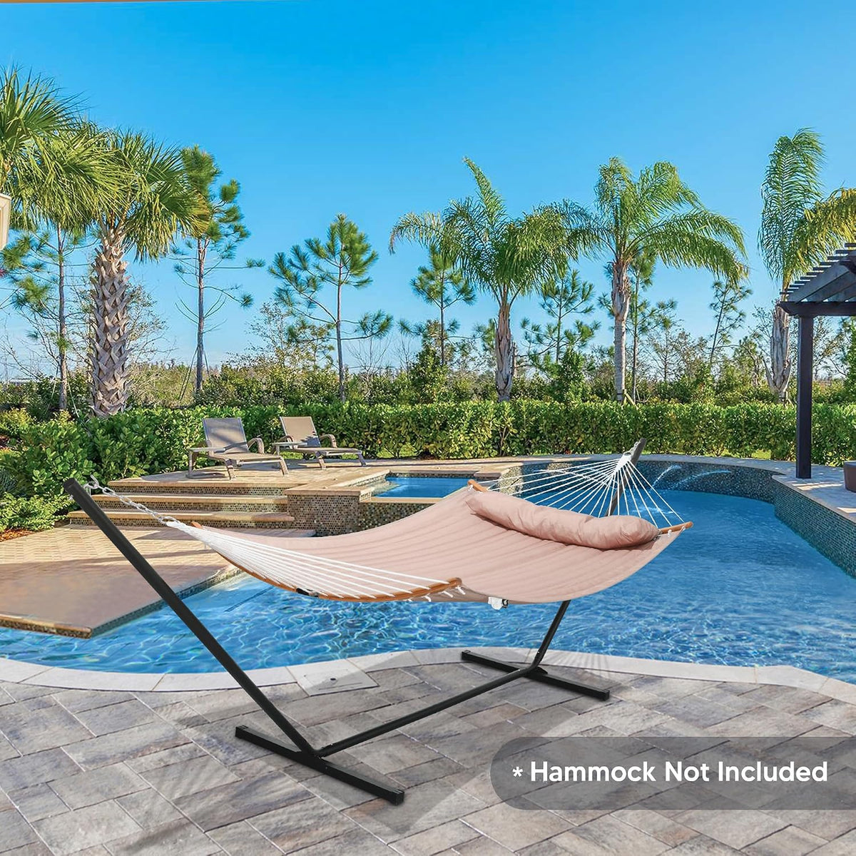 12 FT Heavy‑Duty Hammock Stand, Black