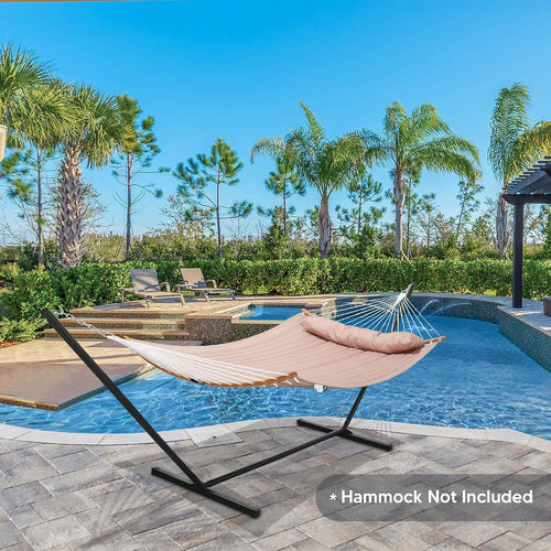 12 FT Heavy‑Duty Hammock Stand, Black